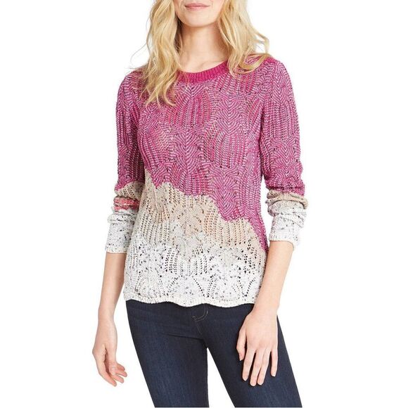 NWT Nic + Zoe Peak Mixed Stitch Pullover Sweater Women Size pp - Picture 1 of 16